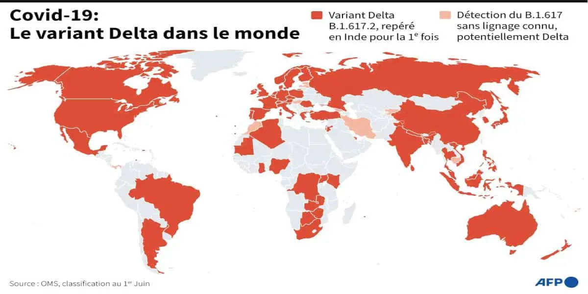 variant-Delta-monde - Votre Actualité au Quotidien Covid-19 : pourquoi une quatrième vague est probable à l’automne