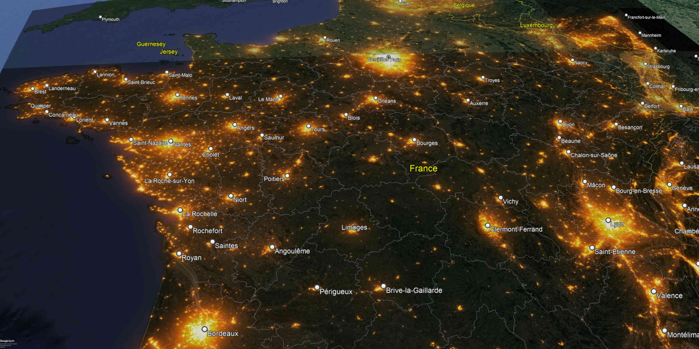 Selon une étude, la pollution lumineuse est en augmentation à l'échelle mondiale mais en diminution en France