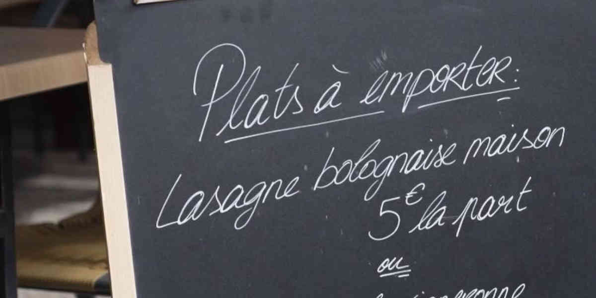 Un restaurateur vend les plats à emporter à 5 euros